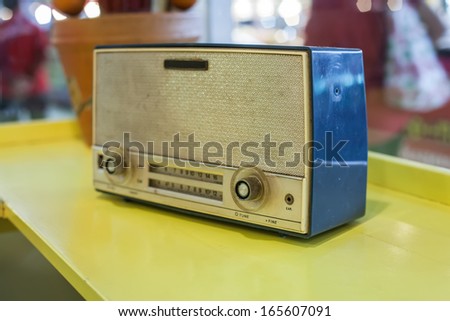 Old retro radio receiver