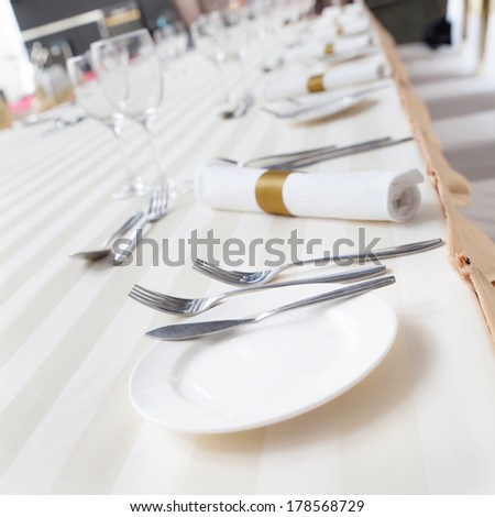 table setting for fine dining