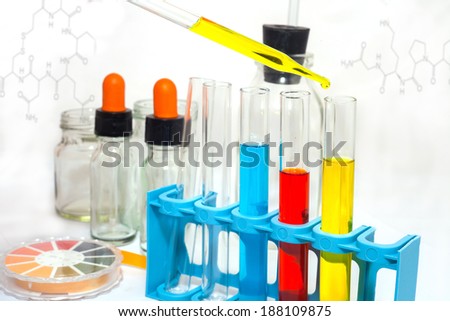test tube -  colored - chemical