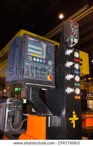 BANGKOK ,THAILAND - MAY 18: Controller  in ASEAN\'s Leading Industrial Machinery and Subcontracting Exhibition 2014,on May 18, 2014 in Bangkok, Thailand.