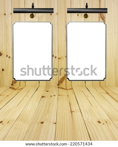 blank billboard on wood Boards background