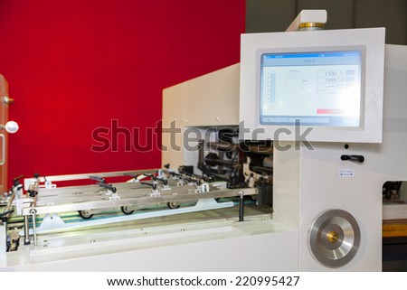 BANGKOK - SEPTEMBER 27 :printing controler  machines display at GASMA PRINT 2014 on Sep  27,2014 in BITEC ,Bangkok, Thailand.