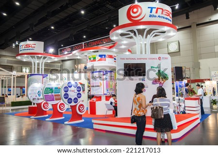 BANGKOK - SEPTEMBER 27 :Asean logistics booth at Thailand International  Logistic Fair 2014 on Sep 27,2014 in BITEC ,Bangkok, Thailand.