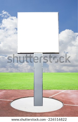billboard sign on sport field