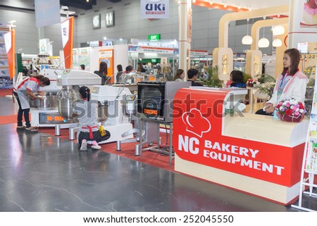 BANGKOK ,THAILAND - FEBRUARY 7:  Bakery equipment  booth at THAILAND Industrial Fair 2015 And  Food Pack Asia 2015 on February 7, 2015 in Bangkok, Thailand.