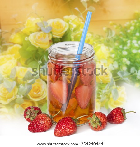 Infused water  ,refreshment for health.