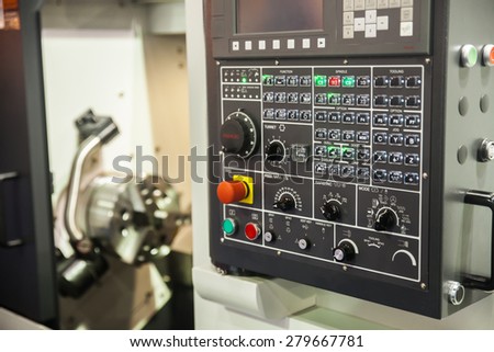 BANGKOK ,THAILAND - MAY 16: CNC Controller machines display at Intermach-Subcon Thailand 2015, on MAY 16, 2015 in Bangkok, Thailand.
