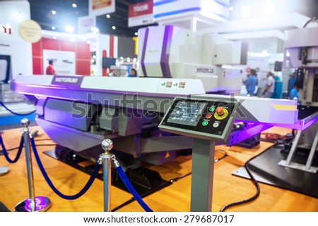 BANGKOK ,THAILAND - MAY 16: CNC Controller machines display  at Intermach-Subcon Thailand 2015, on MAY 16, 2015 in  Bangkok, Thailand.