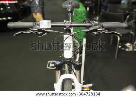 BANGKOK - AUGUST 1 :Cross county bike from mercedes benz on display at  Big Motor Sale 2015 on Aug 1,2015 in BITEC ,Bangkok, Thailand.