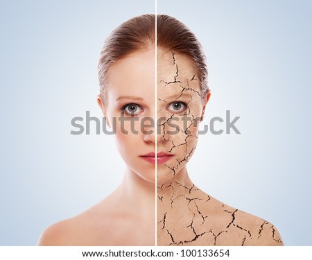 concept of cosmetic effects treatment and skin care face of young woman before and after the procedure concept of cosmetic effects treatment and skin care face of young woman before and after the procedure