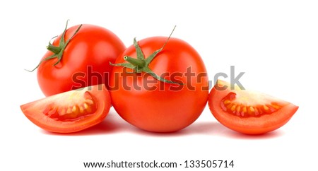 Ripe Tomato isolated on white background Ripe Tomato isolated on white background