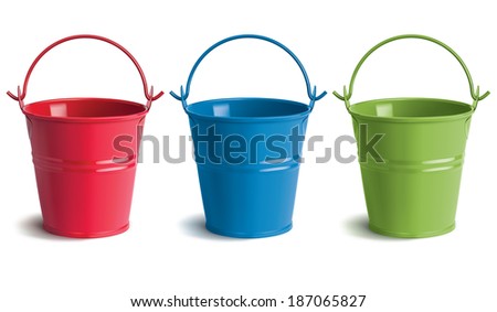 Bucket set Isolated Illustration Bucket set Isolated Illustration