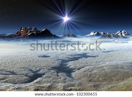 alien planet background