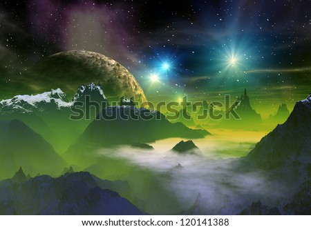 Alien Planet Computer Artwork Alien Planet Computer Artwork