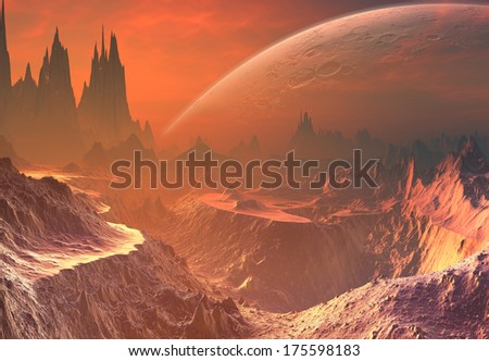3D rendered fantasy alien planet 3D rendered fantasy alien planet