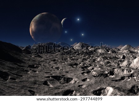 Alien Planet 3D Rendered Landscape Alien Planet 3D Rendered Landscape
