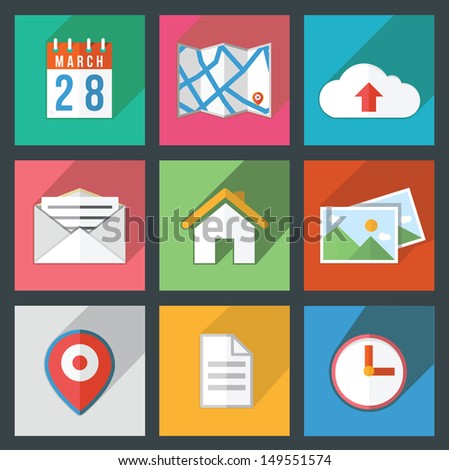 Flat Icons for Web and Mobile Applications Flat Icons for Web and Mobile Applications