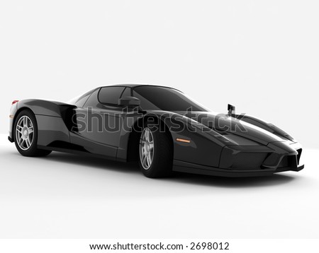 stock photo Black Ferrari Enzo