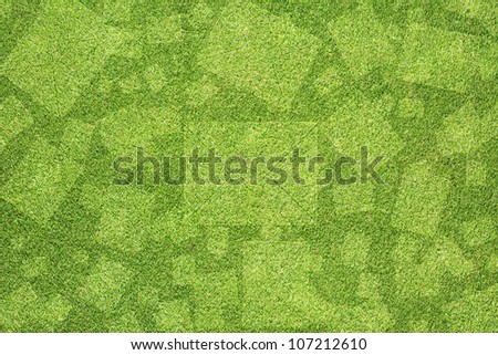 Email icon on green grass texture and  background