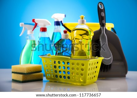 Assorted cleaning products