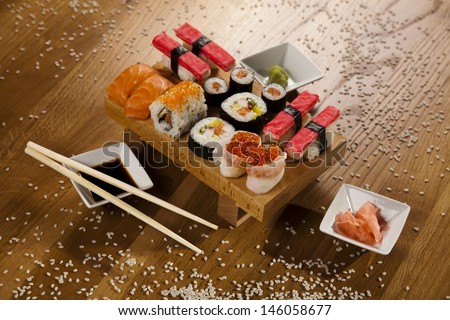 Sushi traditional japanese food