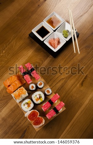 Sushi traditional japanese food