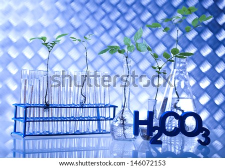 Laboratory glassware, genetically modified plant