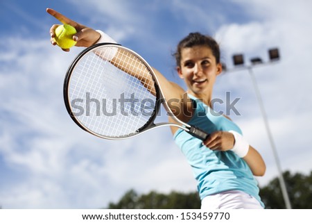 Girl Playing Tennis Girl Playing Tennis