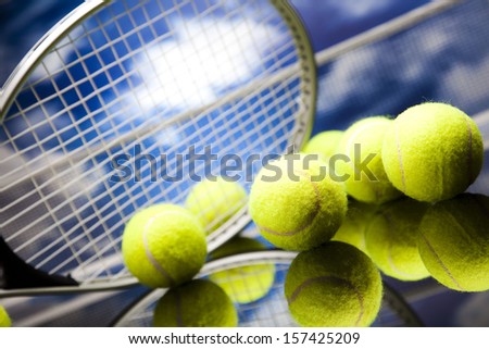 Sport, Tennis racket and balls