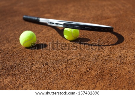 Sport, Tennis racket and balls