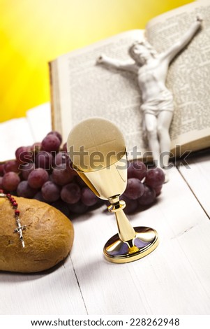 Holy Communion Bread, Wine