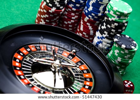 Roulette & Chips in Casino