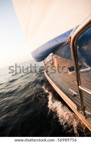 Sailboat in the open sea