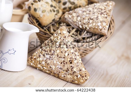 Bread products photographed