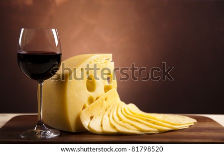 Cheese and red wine