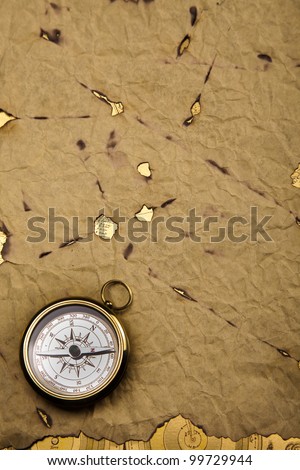 Pirate paper and compass