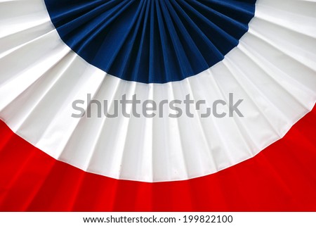 patriotic american flag bunting in red, white and blue pattern