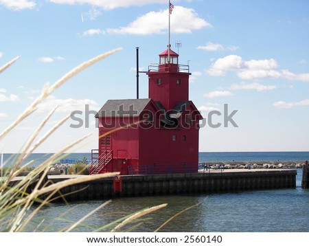 Big Red lighthouse In Holland, Michigan