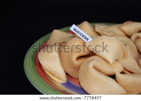 fortune cookies on plate