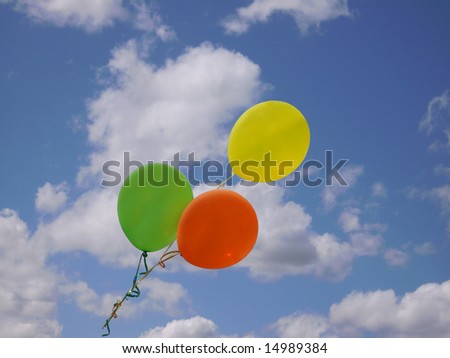 balloons escaping