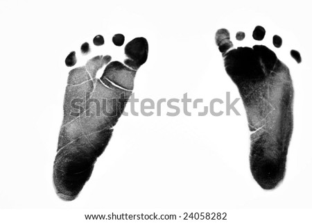 Baby Footprints Pictures on Baby Footprints On White Stock Photo 24058282   Shutterstock