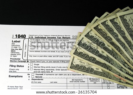 money on income tax form