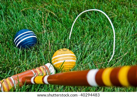 game of croquet on lush grass