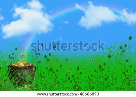Rainbow Gold Pot