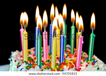 many candle on a a birthday cake