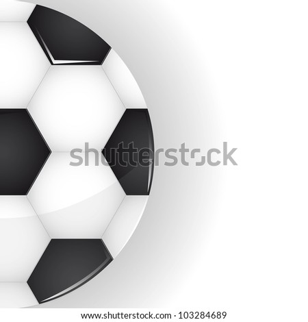 soccer ball over white background, close up. vector illustration