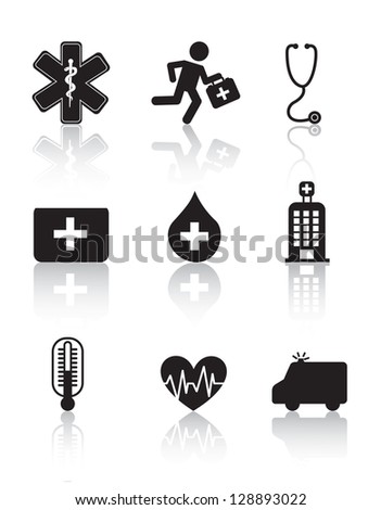 Health Icons Over White Background Vector Illustration - 128893022