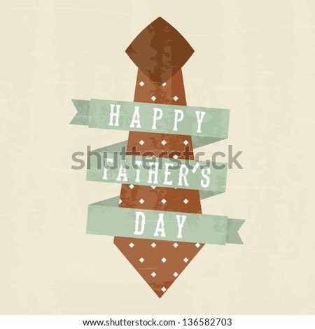 fathers day card, retro style. vector illustration
