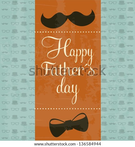 fathers day card retro style vector illustration fathers day card retro style vector illustration