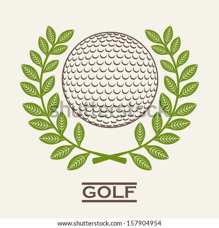 golf design over white  background vector illustration